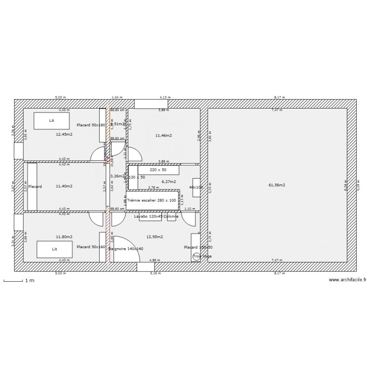 habitation etage 2. Plan de 0 pièce et 0 m2