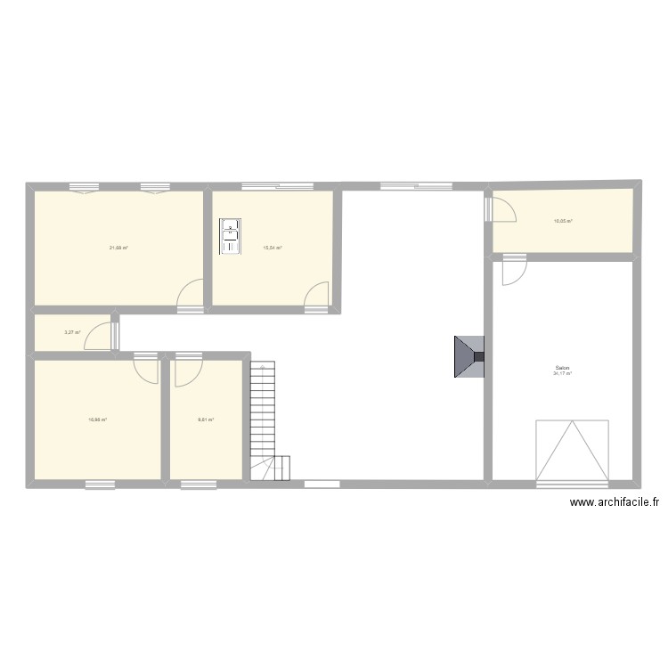maison 1. Plan de 7 pièces et 112 m2