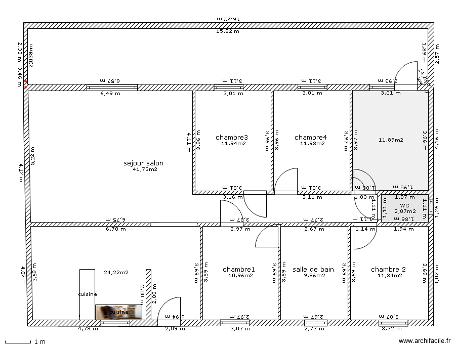 maison en bois rita. Plan de 9 pièces et 136 m2