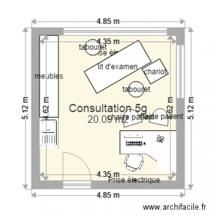 Consultation 5g . Plan de 0 pièce et 0 m2