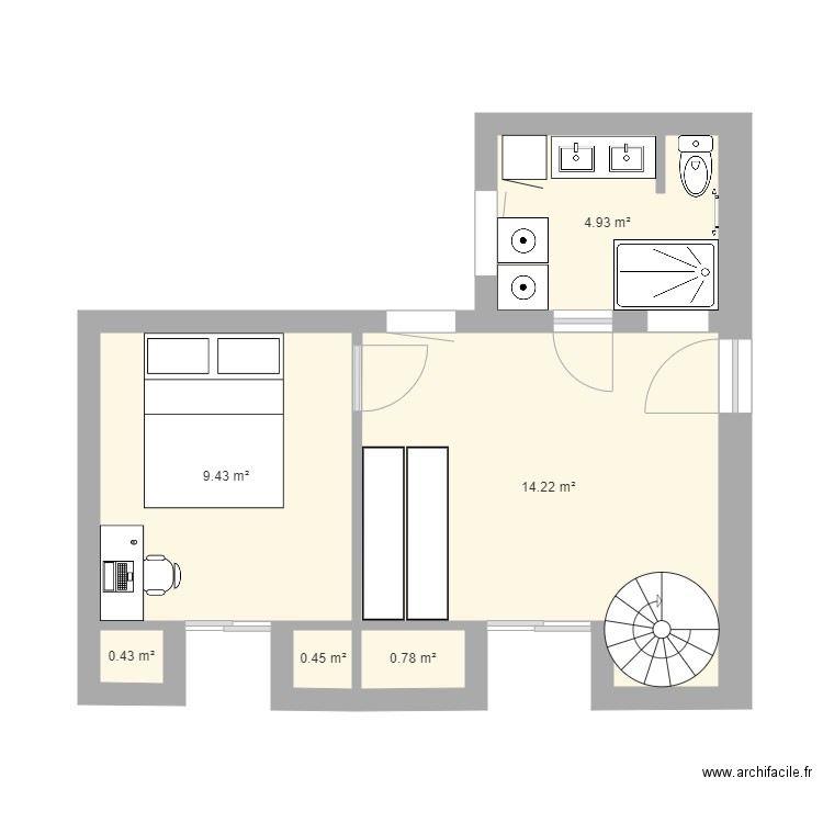 6eme Etage Duplex. Plan de 0 pièce et 0 m2