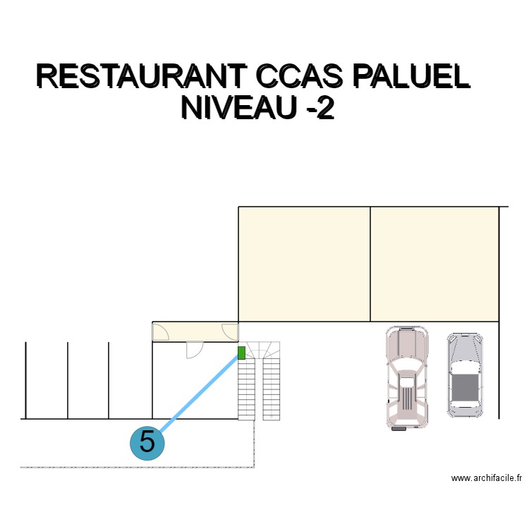 RESTAURANT CCAS PALUEL MOIN 2. Plan de 3 pièces et 73 m2