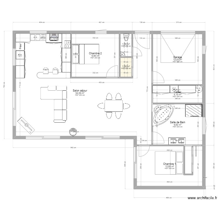 Maison Plouarzel D. Plan de 8 pièces et 106 m2