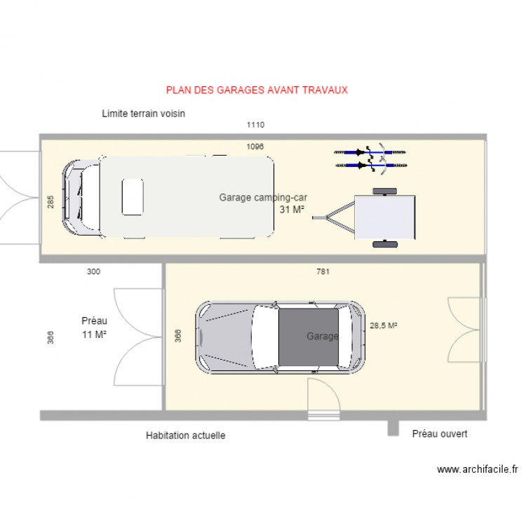 Plan garages avant V2. Plan de 0 pièce et 0 m2
