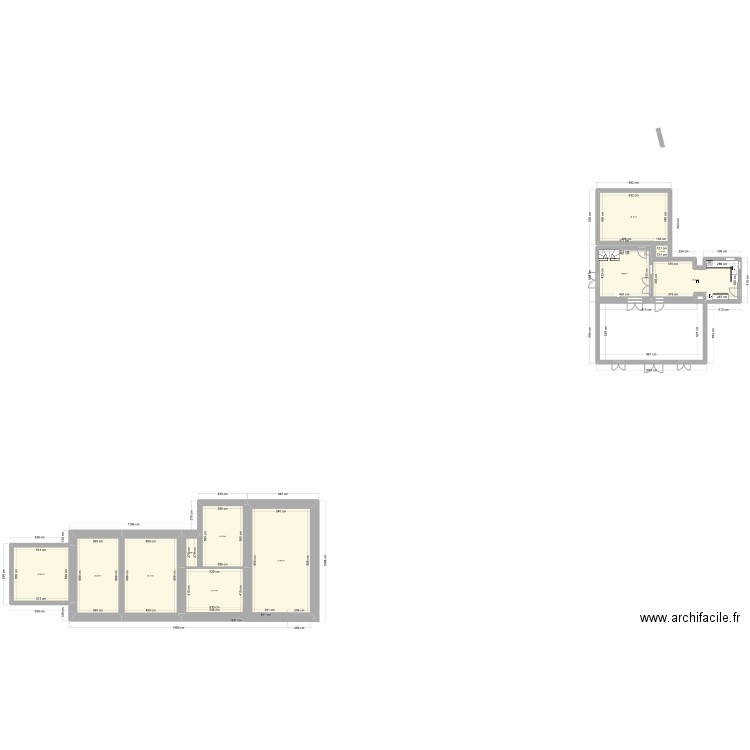 Maison. Plan de 11 pièces et 260 m2