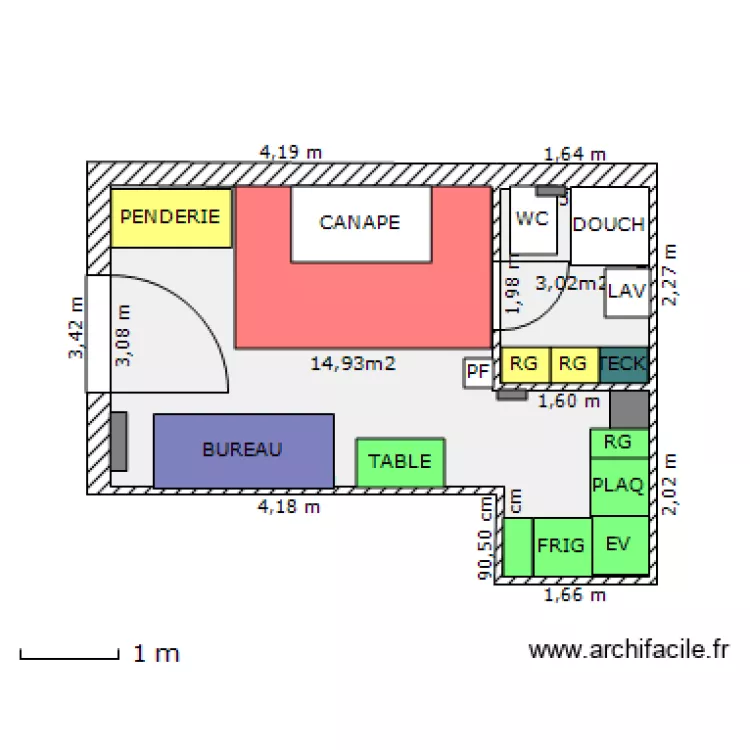 CHAMBRE. Plan de CHAMBRE. Plan de