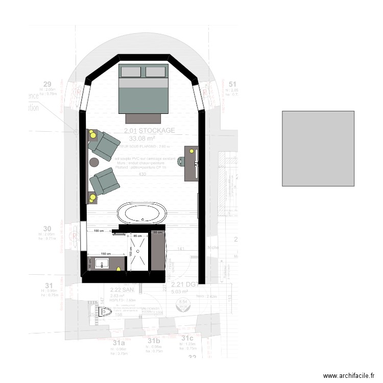 Chambre 9 E. Plan de 0 pièce et 0 m2