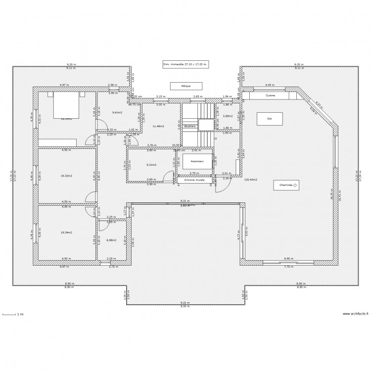 Projet Reconvilier - attique. Plan de 0 pièce et 0 m2