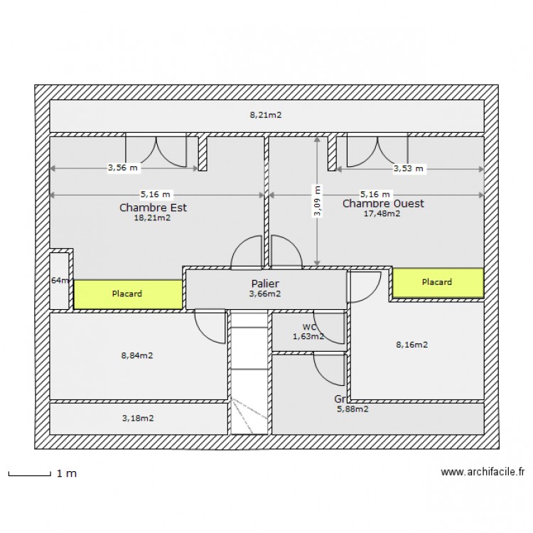 Cornouaille etage v2. Plan de 0 pièce et 0 m2