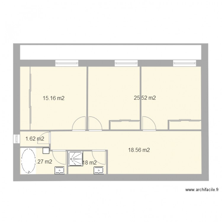 niveau chambre 2. Plan de 0 pièce et 0 m2