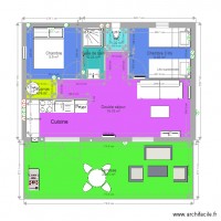 Plan GreenCottages 2 chambres 35m2 