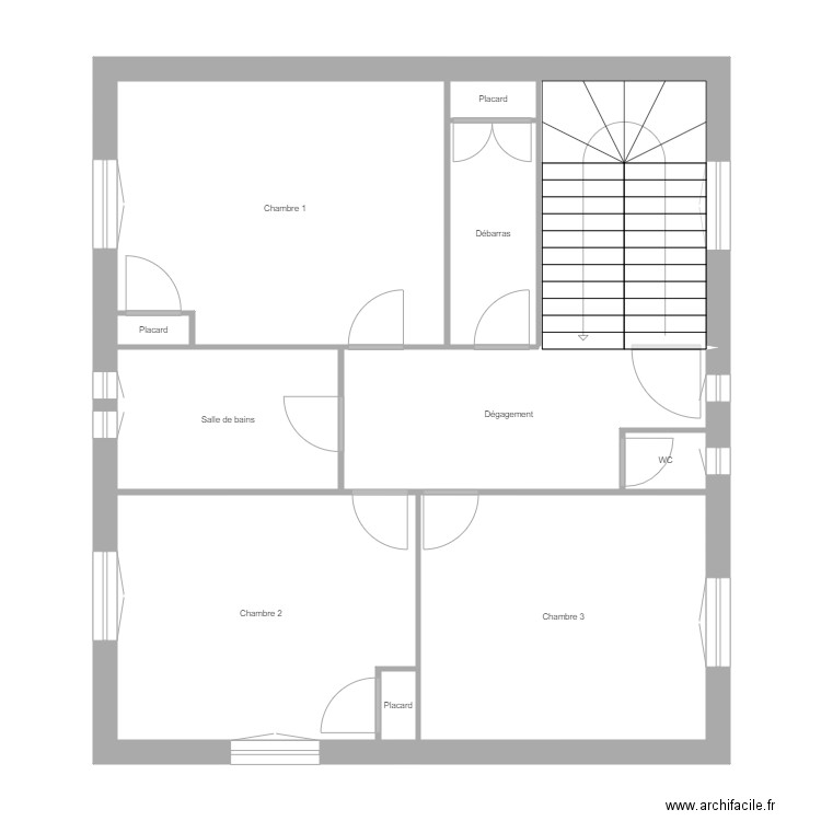 Gauthier Niveau 2. Plan de 11 pièces et 80 m2