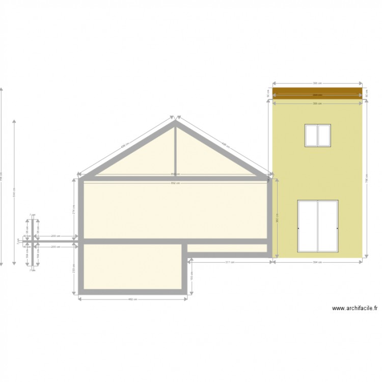 maison morangis coupe AA. Plan de 0 pièce et 0 m2