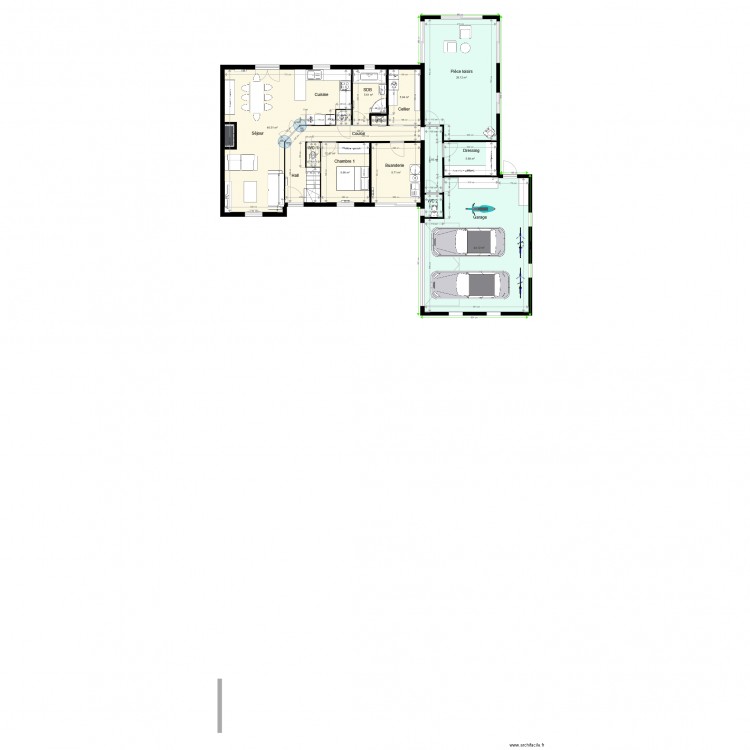 Maison avec extension 1. Plan de 0 pièce et 0 m2