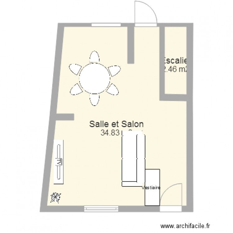 Salle et Salon. Plan de 0 pièce et 0 m2