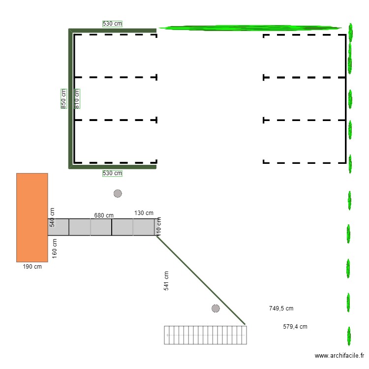  parking Montijo emplacement numéros de 1 à 6. Plan de 0 pièce et 0 m2