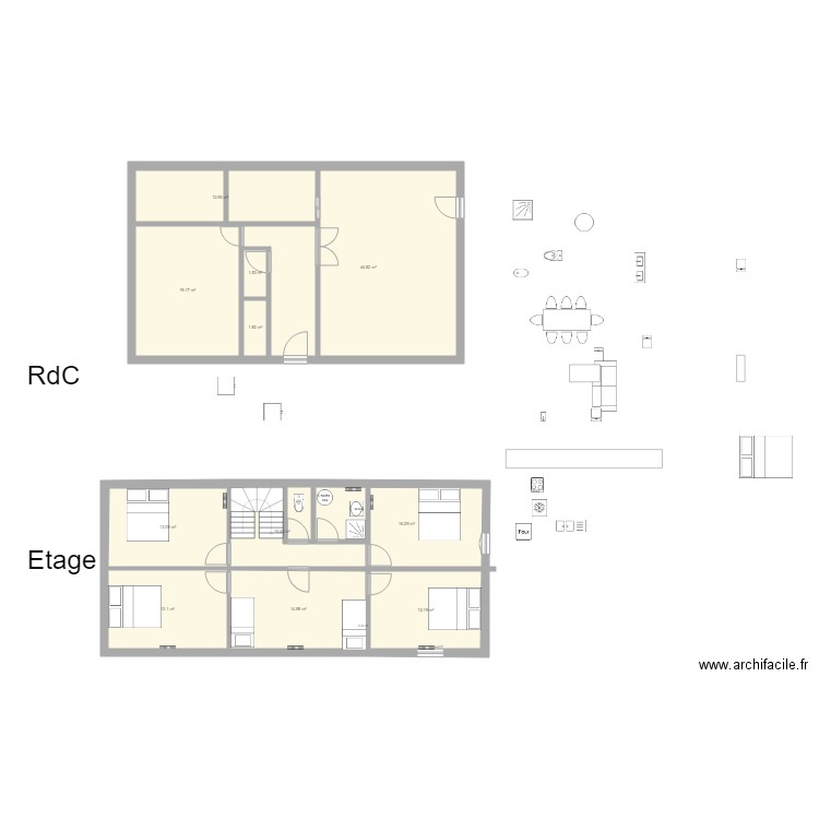 Annexe 11. Plan de 11 pièces et 160 m2