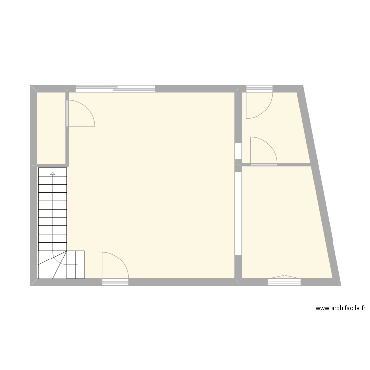 Indivision DOUAUD. Plan de 3 pièces et 45 m2