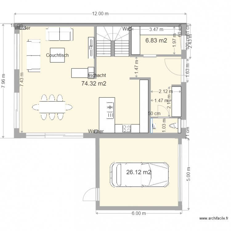Haus LAIM EG 8x12 var8. Plan de 0 pièce et 0 m2