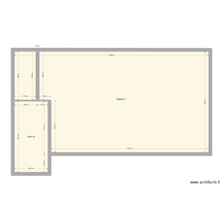 habitat concept. Plan de 2 pièces et 124 m2