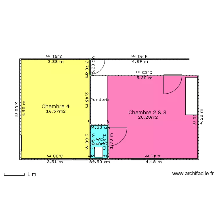 Chambre 2 et 3 maconnerie. Plan de Chambre 2 et 3 maconnerie. Plan de