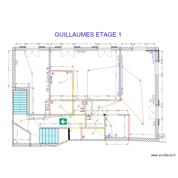 Guillaumes ETAGE 1 plan elec1. Plan de 0 pièce et 0 m2