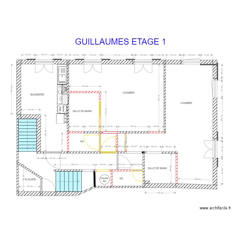Guillaumes ETAGE 1 PLAN DESTINATION. Plan de 0 pièce et 0 m2