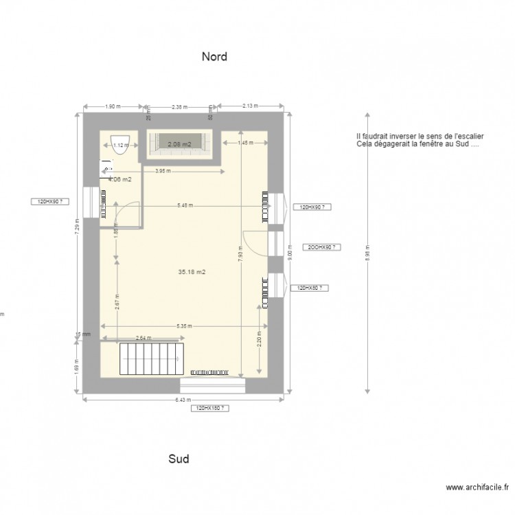 Maison carrée RdCH. Plan de 0 pièce et 0 m2