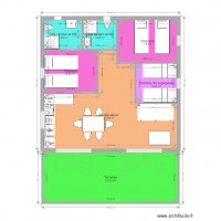 Plan 3 chambres 2 SDE GreenCottages 50m2