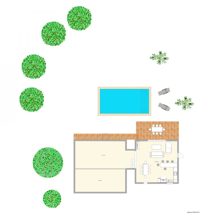 Projet garage pool house. Plan de 0 pièce et 0 m2