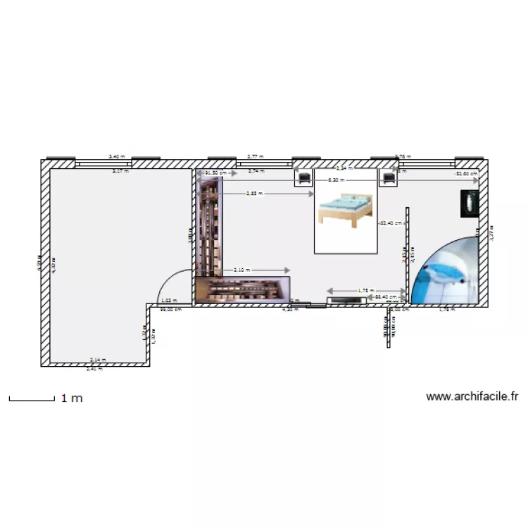 Chambre parental. Plan de Chambre parental. Plan de