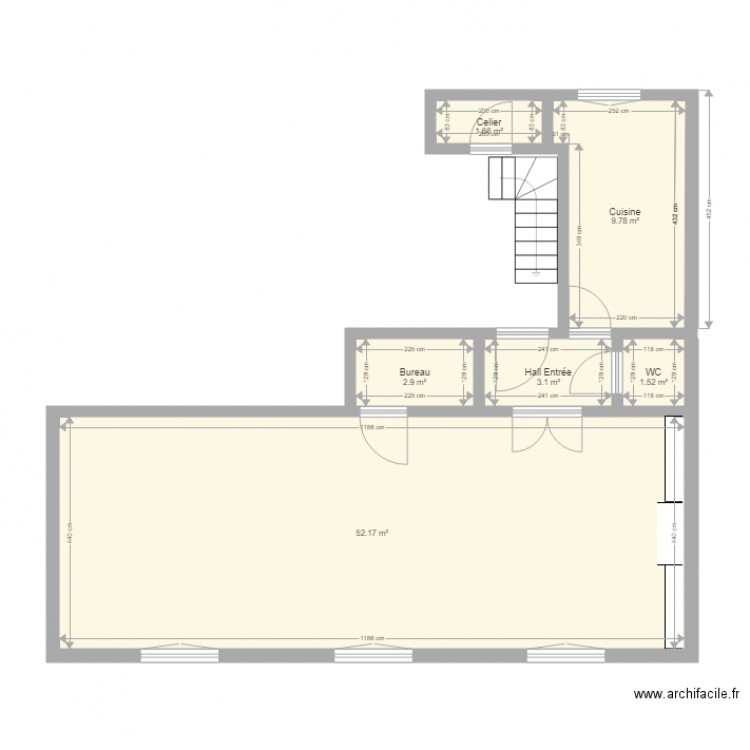 Appartement T3 nu. Plan de 0 pièce et 0 m2