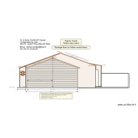 Extension garage Pignon Ouest couverture et bardage bois