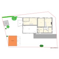 plan terrain avec plantes terrasse garage sans côte 27 01 2023