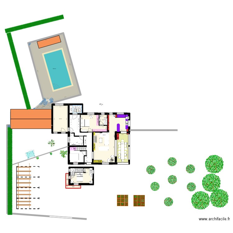 plan cuisine projet 1. Plan de 12 pièces et 238 m2