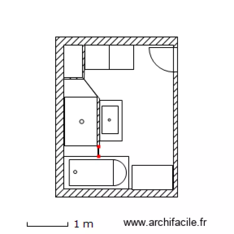 salle de bain. Plan de salle de bain. Plan de