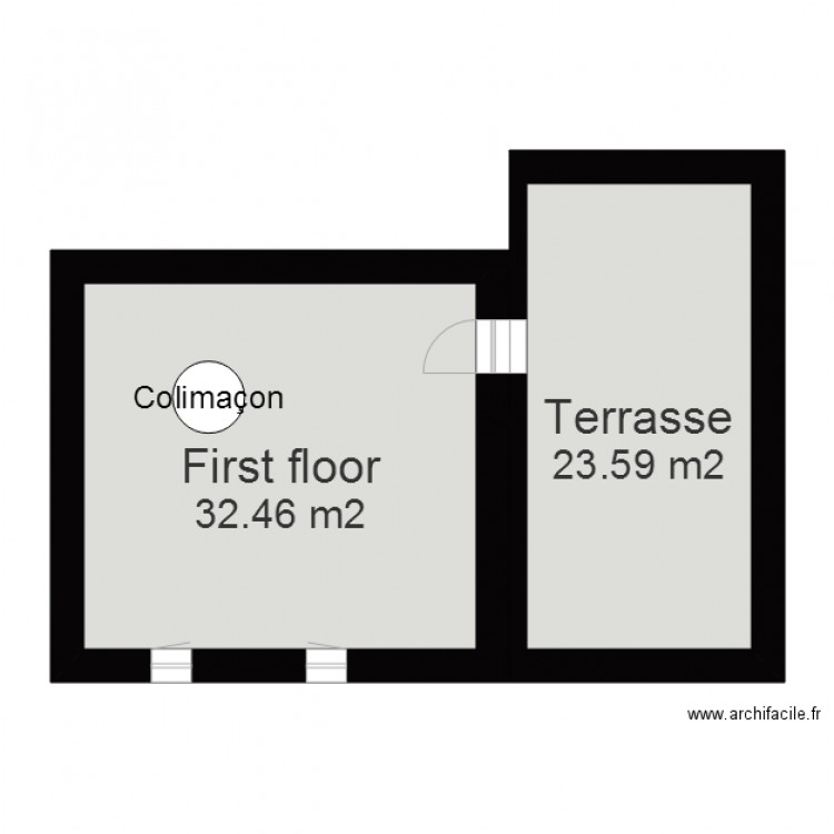 First floor et terrasse. Plan de 0 pièce et 0 m2