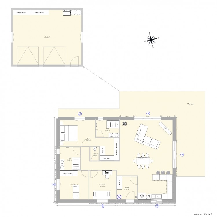 maison b. Plan de 0 pièce et 0 m2