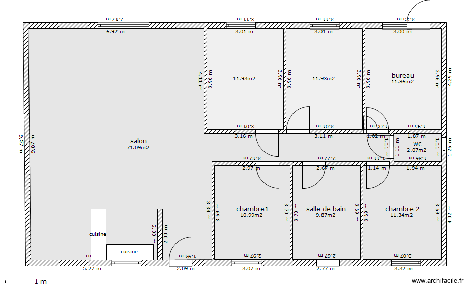 maison en bois rita. Plan de 8 pièces et 141 m2