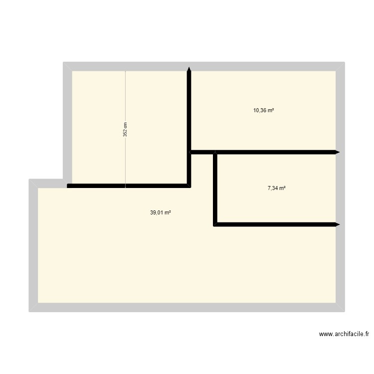 Appart Montfavet 2. Plan de 3 pièces et 57 m2