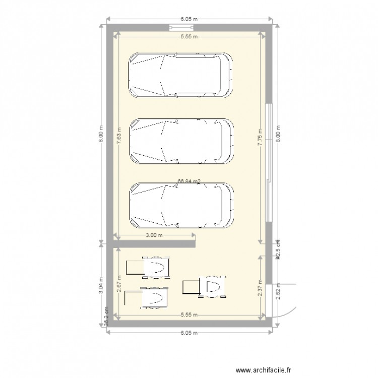 plan garage 2. Plan de 0 pièce et 0 m2