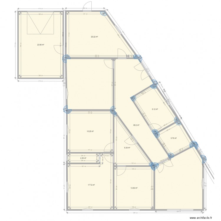 plan triangulaire 2. Plan de 0 pièce et 0 m2