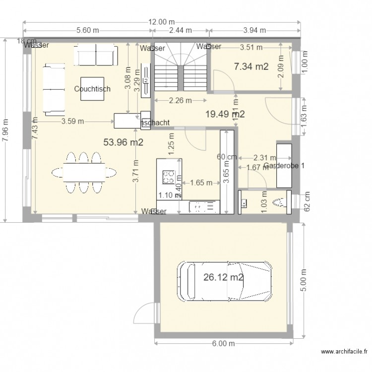 Haus LAIM EG 8x12 var6. Plan de 0 pièce et 0 m2