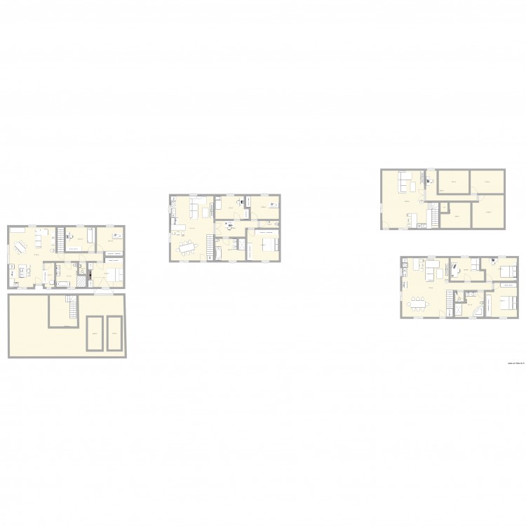 Plan maison 95 m2 deux. Plan de 0 pièce et 0 m2