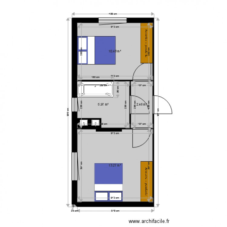 plan chambres et SDB. Plan de 0 pièce et 0 m2