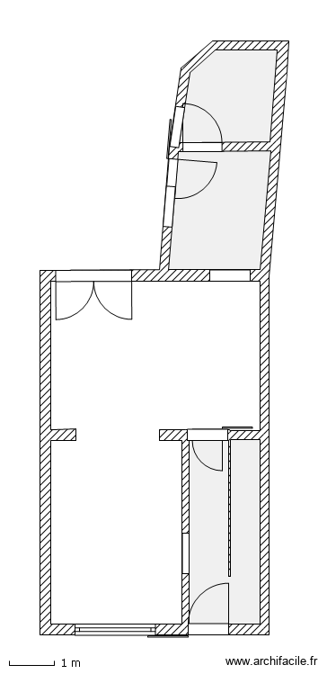 Maison Phil3. Plan de 3 pièces et 16 m2