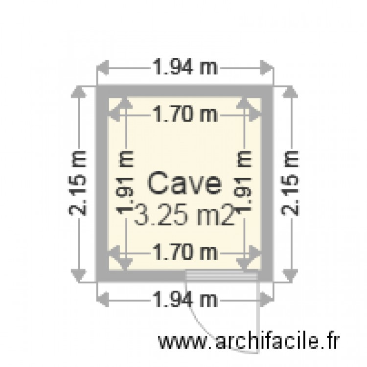 Cave. Plan de 0 pièce et 0 m2