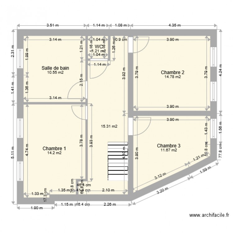Chaufour 8 premier etage. Plan de 0 pièce et 0 m2