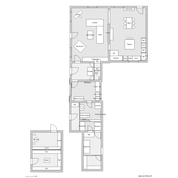 Habitation - RDC. Plan de 0 pièce et 0 m2