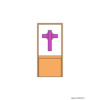 porte église bois et verre